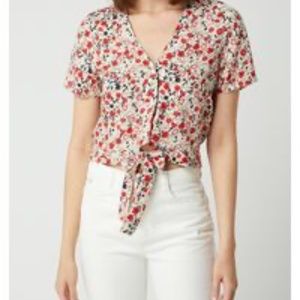 vero moda floral crop top